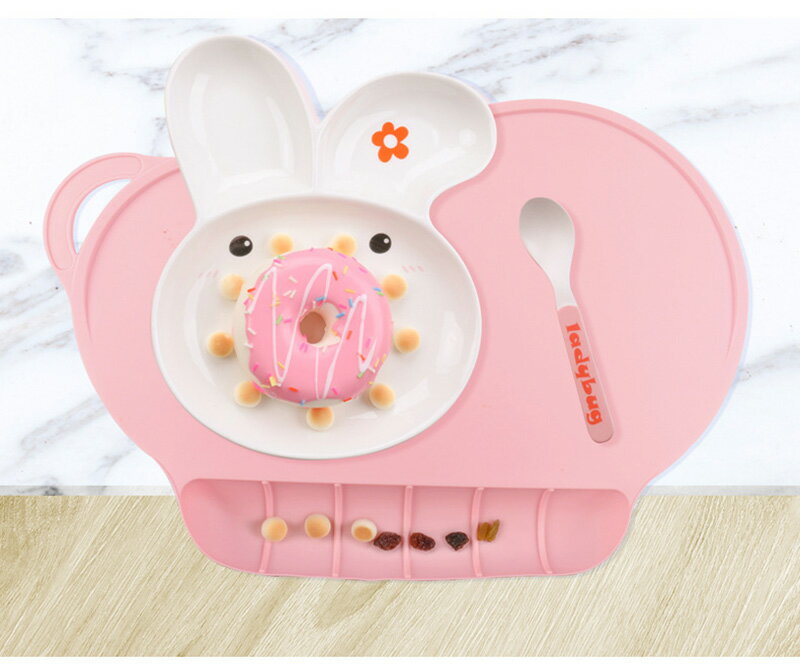 2個セット お食事マット シリコン ポケット 可愛い 耐熱 ベビー テーブルマット 離乳食 撥水 滑り止め 丸洗い テーブルマット お食事シリコンマット 子供用 (同じ色で2個セットです)