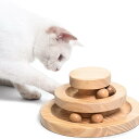 猫おもちゃ 回転ボール ペット用品 遊ぶ盤 ボール ねこ じゃらし玉遊び ぐるぐるタワー 木製おもちゃ ボール 玉知育玩具 運動不足 ストレス解消 3層 猫ちゃん大興奮 留守番対応(4)