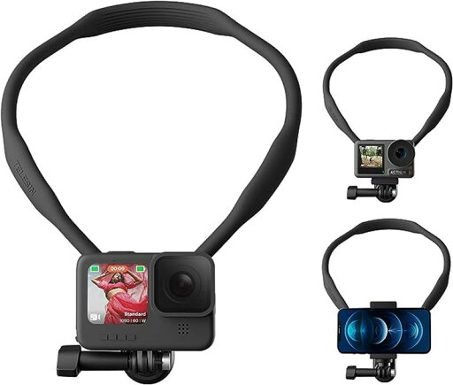POVネックフォンホルダー GoPro用マウント電話ホルダー 釣り棒 自撮り棒用首掛け ロック式 ネックレス式マウント ネックレスストラップ 上下伸縮可能 縦様・横様撮影可能 落下防止 POVネックフォンホルダー GoPro用マウント電話ホルダー 釣り棒 自撮り棒用首掛け ロック式 ネックレス式マウント ネックレスストラップ 上下伸縮可能 縦様・横様撮影可能 落下防止