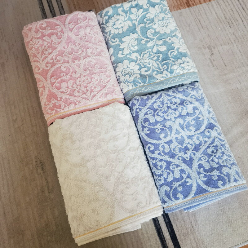 デインティーレース バスタオル ふわふわ かわいい レース 上品 花柄 ホワイト 厚手 吸水 普段使い 甘撚り おしゃれ 60*120cm