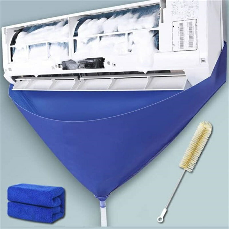 エアコン 洗浄 カバー 繰り返し使用可能 排水ホース エアコン掃除カバー 壁掛け用 エアコンクリーニン..