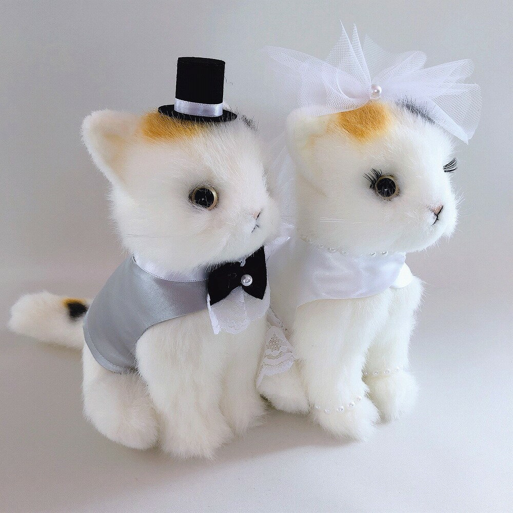 大特価セール の 日本製リアルシリーズ ねこ 猫 三毛猫 リングピロー 三毛ペア 猫 ミケ ネコ ウェルカムドール ミケ 結婚式 ぬいぐるみ 受付 J Dコーポレーション結婚式 受付飾り ウェディング 高砂 ウェルカムスペースフォトブース 三毛猫ぺア最新の