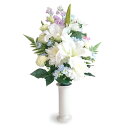 仏花 造花 カサブランカ 蘭 胡蝶蘭 ダリヤ ブルー プリザーブドフラワー おしゃれ 仏壇用 法事 花 アレンジメント フラワーアレンジメント インテリア 高級...
