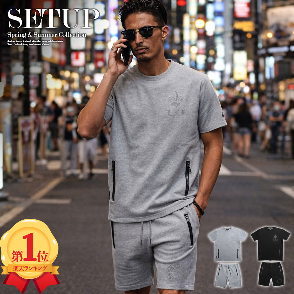Men's Summer Short-Sleeve Sport Suit Set (Unisex, Women's Half Pants) - Stretch, Loungewear, Street Style, Logo, Summer Wear, Unisex, "Oraora" (tough guy) style, "Slightly rebellious" style, Outlaw look, Men's fashion, 20s, 30s, 40s, Luxury, 2026 Re-release