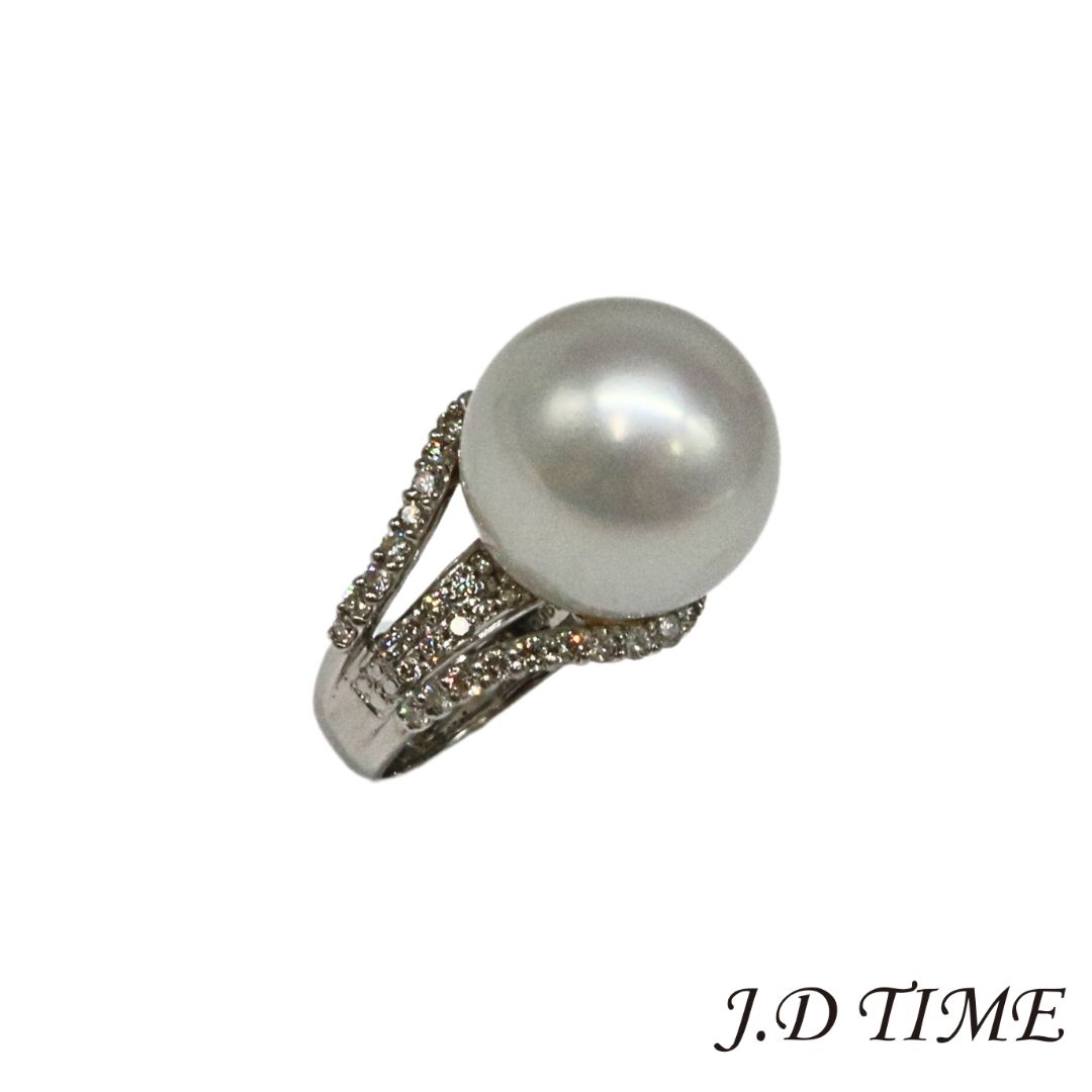 Rakuten - Pt900 南洋パールダイヤリングD0.93ct　パール16mm レディース【未使用品】