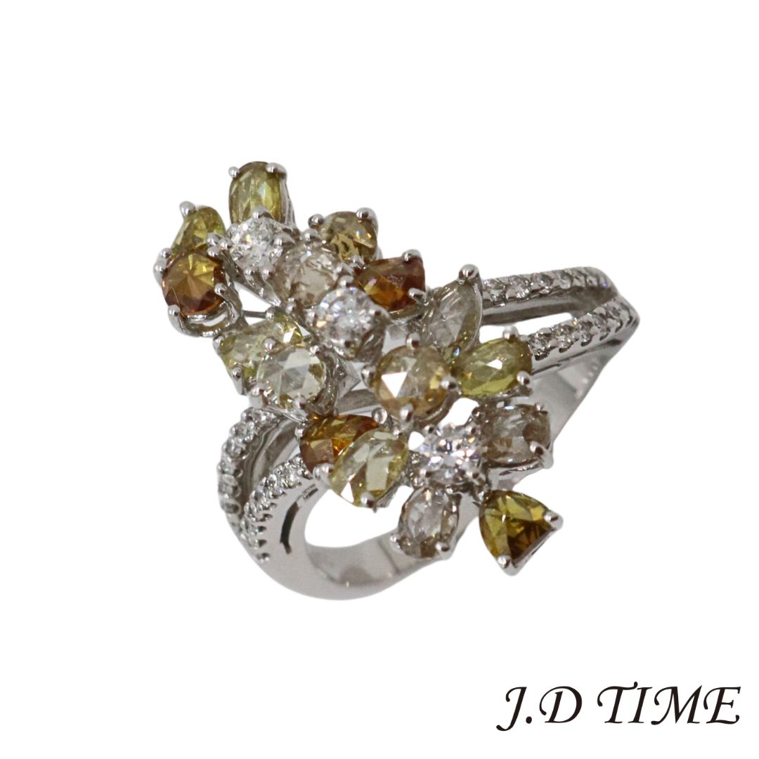 乐天商城 - K18WG ダイヤモンドファッションリングD2.74ct #14 レディース【新品】