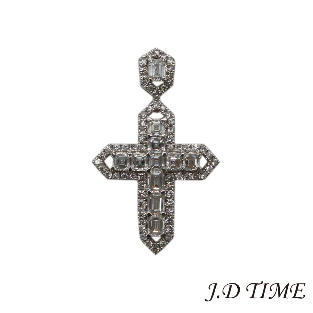 K18WG クロスバケットダイヤモンドトップD1.50ct ユニセックス【新品】