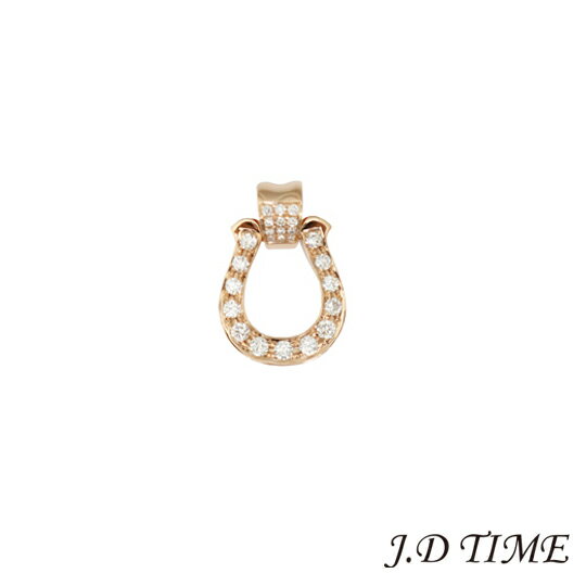 K18PG 馬蹄ペンダントトップ MサイズD0.35ct【新品】