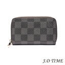 【SALE限定価格】LOUIS VUITTON【ルイ・ヴィトン】ジッピー・コイン パースダミエ シルバー金具【USED】