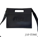 【SALE限定価格】FENDI【フェンディ】ショッパースモール 2WAYレザー ネイビー シルバー金具 7VA547【USED】