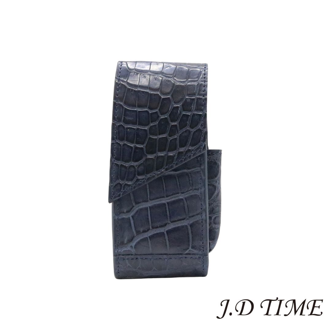 【オリジナル】クロコダイルアイコスケース　ネイビー【新品】