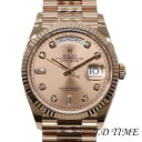 ROLEX【ロレックス】デイデイト36 128235Aロゼカラー/10Pダイヤ文字盤ユニセックス【USED】