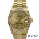 【SALE限定価格】ROLEX【ロレックス】デイトジャスト 31 68278/W番シャンパン/10Pダイヤ文字盤 YGユニセックス【USED】