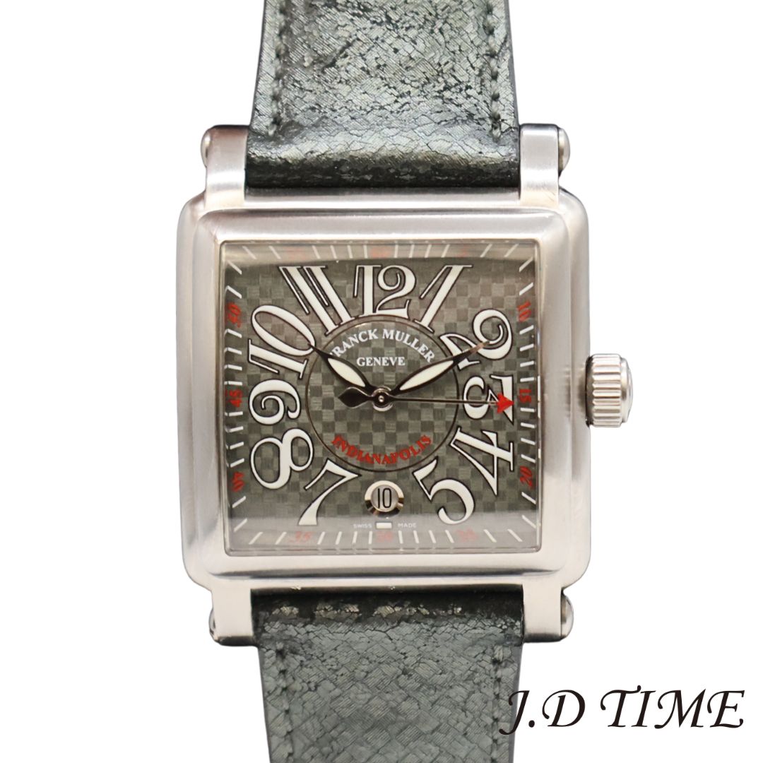 【SALE限定価格】FRANCK MULLER【フランクミュラー】 コンキスタドール コルテス インディアナポリス世界限定50本 10000 H SCグレーカーボン文字盤 SSメンズ【USED】