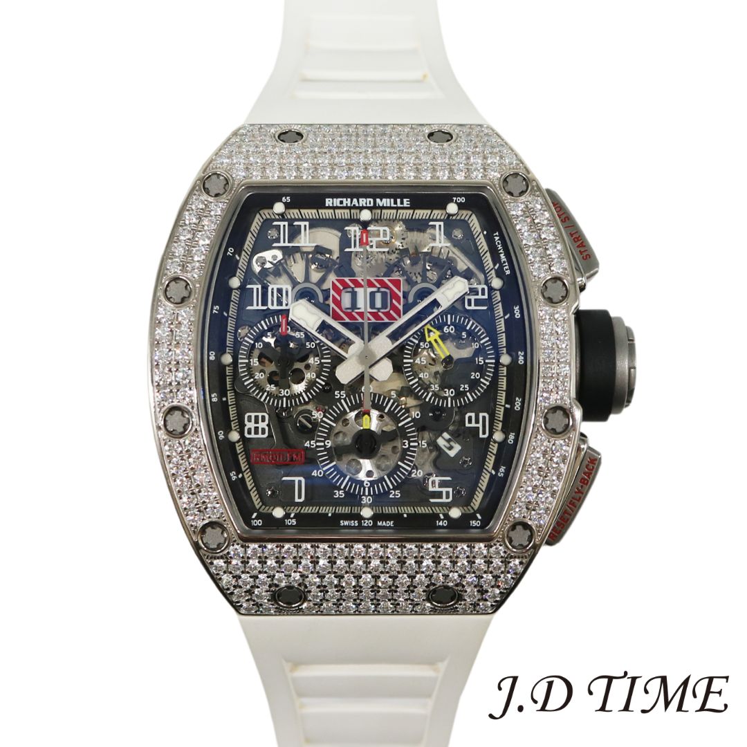 【SALE限定価格】RICHARD MILLE【リシャールミル】 オートマティックフライバッククロノグラフフェリペマッサ K18WG×TI ダイヤモンドメンズ【...