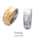 イヤリング ピアリング K18 プラチナ リバーシブル 18k PT900 プラチナ900 18金 イエローゴールド レディース メンズ フープ 中折れ ギフト...