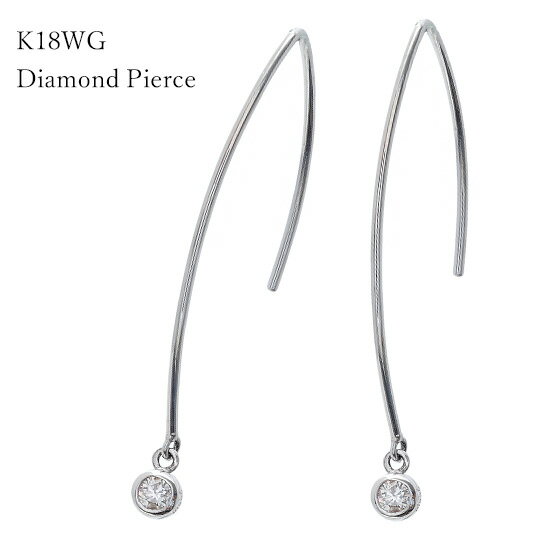 �ڿ���SALE 50��OFF�� �ԥ��� K18 �ۥ磻�ȥ������ ��������� �եå��ԥ��� ���󥰥ԥ��� ������ K18WG 0.2����å� ��ǥ����� ���...