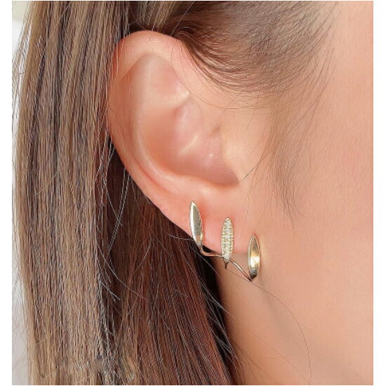 JewelryUedaのピアス K18 ダイヤモンド 0.14カラット スタッドピアス ダイヤ K18YG イエローゴールド レディース メンズ｜アングル2