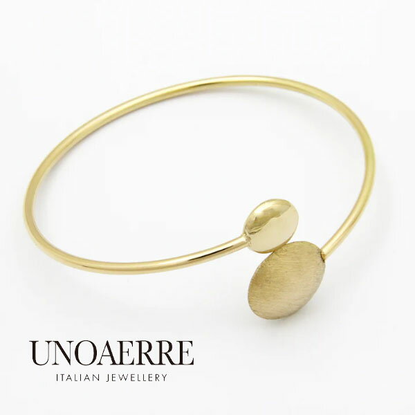 ウノアエレ UNOAERRE バングル ブレスレット 丸 円 750 K18 イエローゴールド イタリア ブレス 新品 ジュエリー ギフト 人気 ラッピング無料...