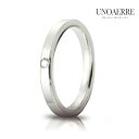 【ポイント10倍】 UNOAERRE ウノアエレ 結婚指輪 マリッジリング K18WG ホワイトゴールド ダイヤモンド CERCHI DI LUCE 0.03カラット 2.5mm 結婚リング ダイヤ 18金 ウェディング 25AJC2/001W-D ペアリング
