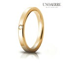 【楽天スーパーSALE】 UNOAERRE ウノアエレ 結婚指輪 マリッジリング K18 イエローゴールド ダイヤモンド CERCHI DI LUCE 0.03...