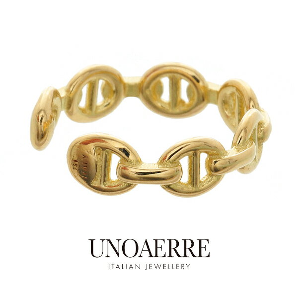 ウノアエレ K18 イヤーカフ イヤカフ マリンチェーン アンカーチェーン UNOAERRE 18金 モチーフ イエローゴールド レディース メンズ 記念日 ギ...