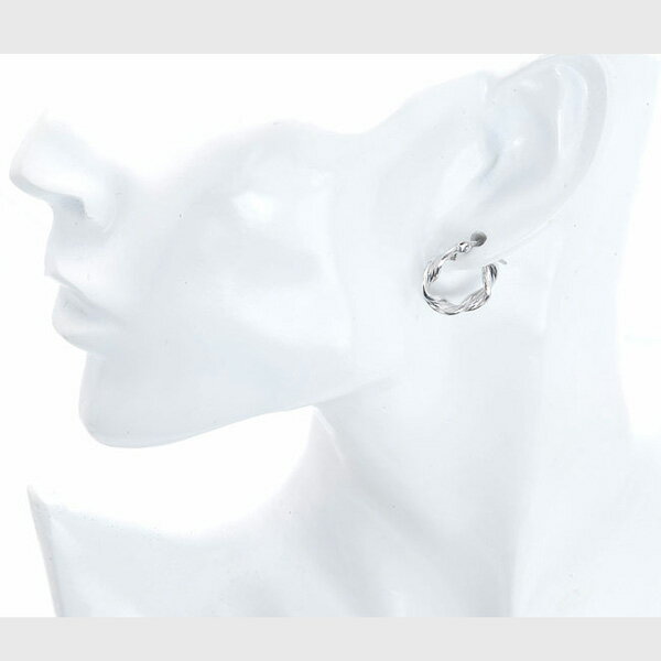 【期間限定ポイント10倍】 ウノアエレ 【UNOAERRE】K18WGホワイトゴールド フープピアス K18 イエローゴールド ピアス ひねり