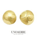 ウノアエレ【UNOAERRE】 イヤリング K18 18金 イエローゴールド イタリア ミックス仕上げ 丸 円 球 母の日
