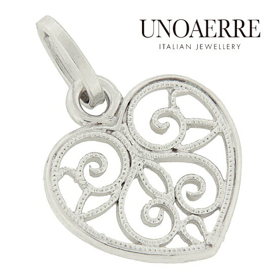ウノアエレ 【UNOAERRE】K18WG ホワイトゴールド ペンダント ハート 18金 ペンダントトップ イタリア クリスマスプレゼント