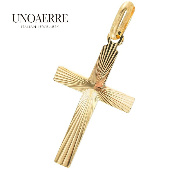 ウノアエレ【UNOAERRE】正規品 ペンダント クロス K18 ゴールド 十字架 ペンダントトップ イタリア製 k18 18金 レディース メンズ 750 ジ...