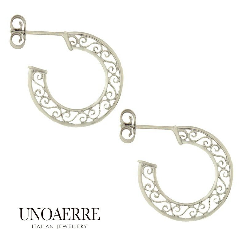 樂天商城 - ウノアエレ 【UNOAERRE】K18WGホワイトゴールド ピアス 正規販売店 K18 デザインピアス スタッド