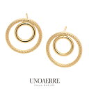 【期間限定ポイント10倍】 ウノアエレ【UNOAERRE】 K18 ピアス イエローゴールド レディース 18金 ユニーク