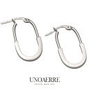【期間限定ポイント10倍】 【2025年新作】ウノアエレ 【UNOAERRE】 K18 ホワイトゴールド フープピアス ピアス 18金 K18WG