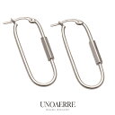 【2025年新作】ウノアエレ 【UNOAERRE】 K18 ホワイトゴールド フープピアス ピアス 18金 K18WG