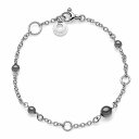 ウノアエレ【UNOAERRE】ブレスレット シルバー 19cm 925クリスタルパール ブラックパール シンセティック ミニマル チェーン SILVER デザイ...