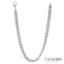ウノアエレ【UNOAERRE】ネックレス シルバー 編み込み 44cm 42cm 925 SILVER デザイン レディース メンズ プレゼント ギフト イタリ...