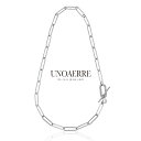 ウノアエレ【UNOAERRE】ネックレス シルバー 49cm 925ミニマルシャイン Tバー キュービックジルコニア チェーン SILVER デザイン レディー...