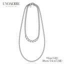 ウノアエレ【UNOAERRE】ネックレス シルバー 二連 ロングネックレス 925 2ウェイ 93cm 38cm 54cm SILVER デザイン レディース ...