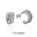 ウノアエレ【UNOAERRE】ピアス シルバー 925 SILVER 幅広 スタッド デザイン レディース メンズ プレゼント ギフト イタリア