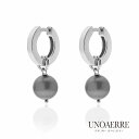 ウノアエレ【UNOAERRE】ピアス シルバー 925 パール ブラックパール ブラック クリスタルパール フープ SILVER デザイン レディース メンズ ...