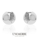 ウノアエレ【UNOAERRE】ボールピアス シルバー 925 幅広 SILVER フープピアス 中折れ デザイン レディース メンズ プレゼント ギフト イタリ...