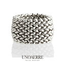 【ポイント10倍】 ウノアエレ【UNOAERRE】リング シルバー 925 指輪編み込み 12号 SILVER デザイン レディース メンズ プレゼント ギフト イタリア