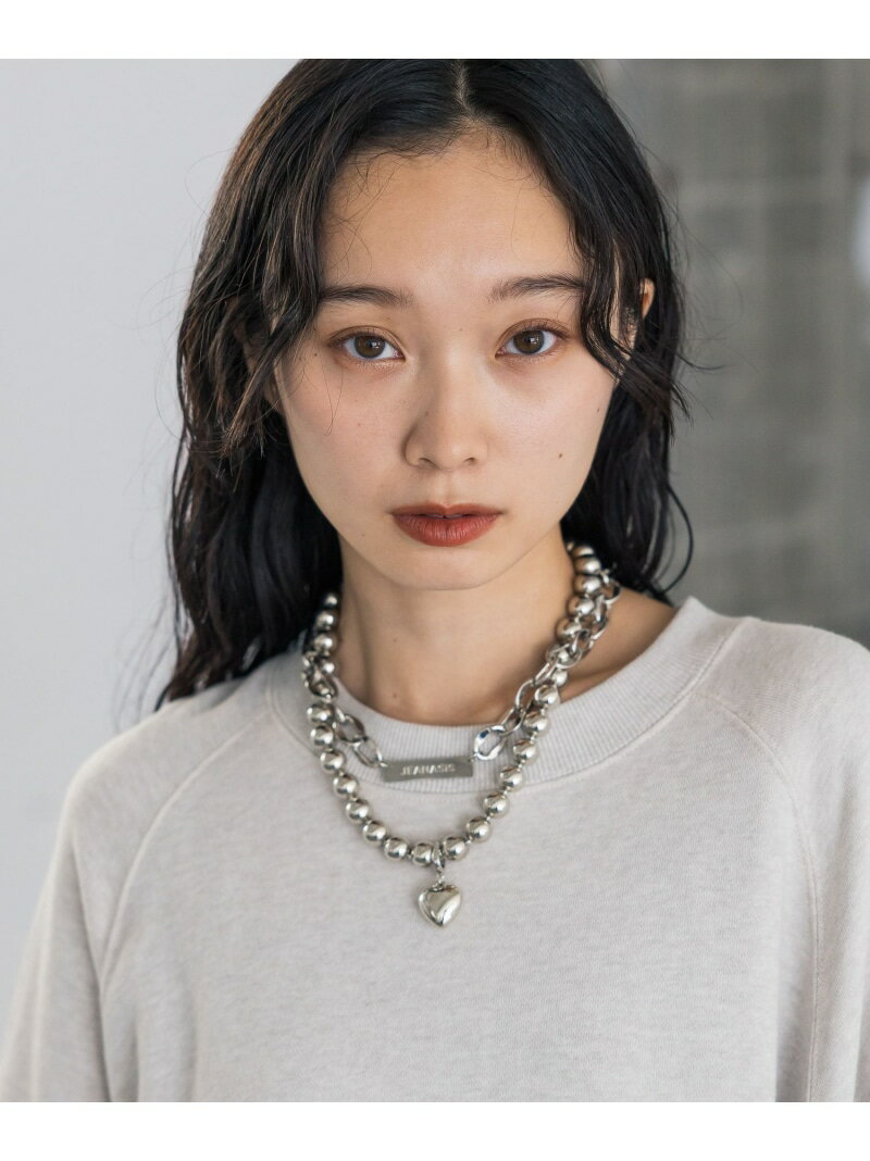 ボリューム2レンハートネックレス JEANASIS ジーナシス アクセサリー 腕時計 ネックレス シルバー ブラック ゴールド Rakuten Fashion