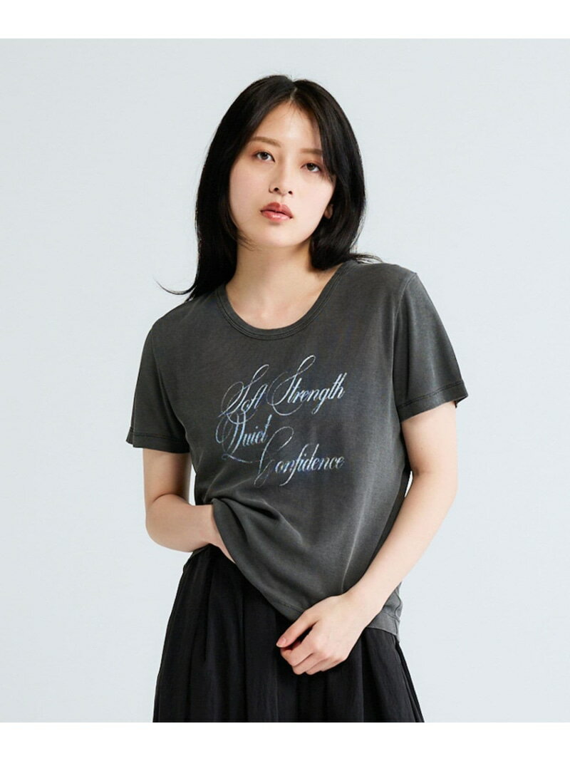 樂天商城 - FluidロゴフライスチビTEE JEANASIS ジーナシス トップス カットソー・Tシャツ グレー ブラック ホワイト【送料無料】[Rakuten Fashion]