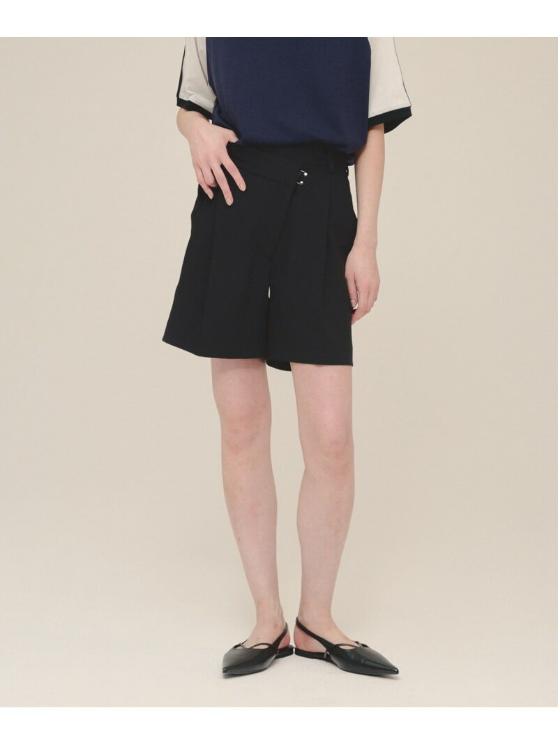 【SALE／30%OFF】Waist Design Short Pants eL ジーナシス パンツ その他のパンツ ブラック グレー【RBA_E】【送料無料】[Rakuten Fashion]
