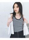 2WAYネックリブタンク JEANASIS ジーナシス トップス その他のトップス ブラック ホワイト グレー Rakuten Fashion