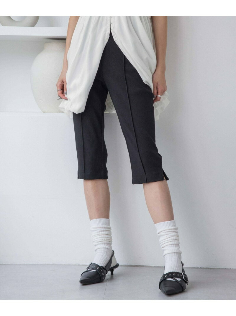 【SALE／54%OFF】サイドスリットカプリパンツ JEANASIS ジーナシス 靴下・レッグウェア レギンス・スパ..