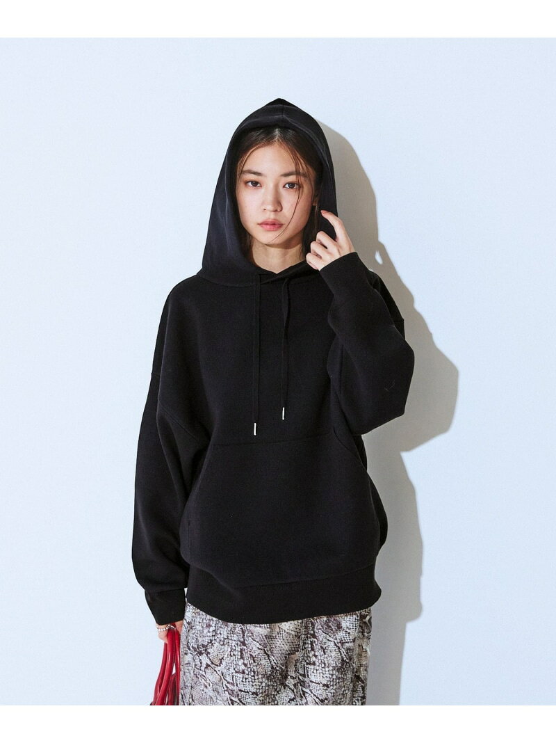 12G Wジャガードニットフーディ JEANASIS ジーナシス トップス ニット グレー ホワイト ネイビー ブラック【先行予約】*【送料無料】[Rakuten Fashion]