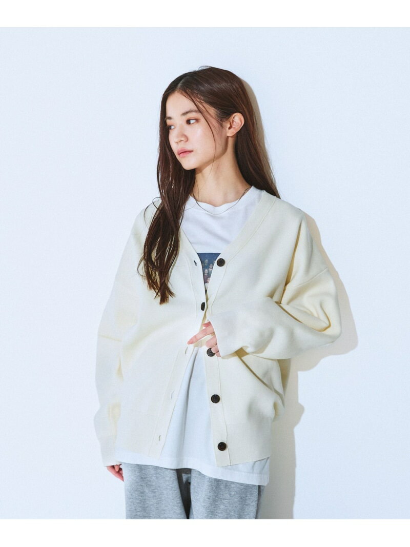 12G WジャガードコクーンVカーディガン JEANASIS ジーナシス トップス カーディガン グレー ブラック ホワイト【送料無料】[Rakuten Fashion]