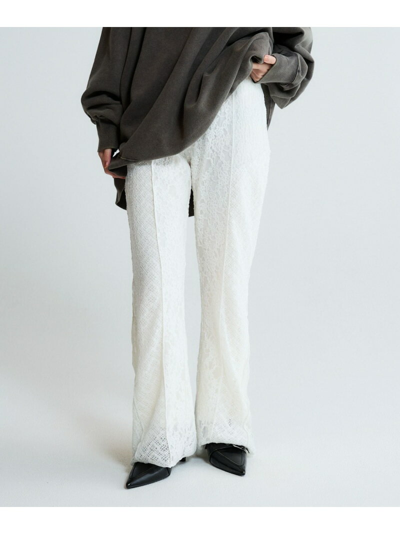 樂天商城 - 【SALE／30%OFF】パッチワークレースパンツ JEANASIS ジーナシス パンツ その他のパンツ ブラック ホワイト【RBA_E】【送料無料】[Rakuten Fashion]
